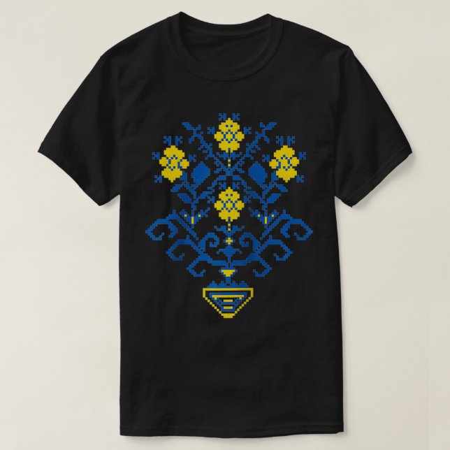 Ukraina Ukrainas ukrainare Kiev Trysub-Flagga T Shirt (Design framsida)