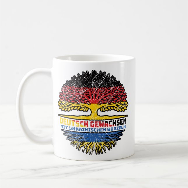 Ukraina Ukrainisch Deutsch Deutschland Baum Wurzel Kaffemugg (Vänster)