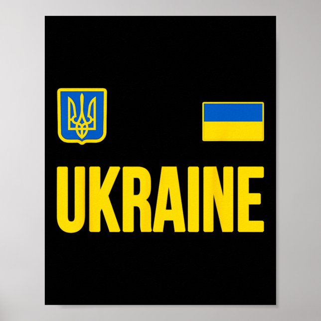 Ukraina Ukrainsk Flagga 2  Poster (Framsidan)