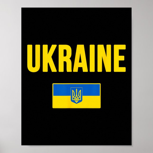 Ukraina Ukrainsk Flagga 3  Poster (Framsidan)