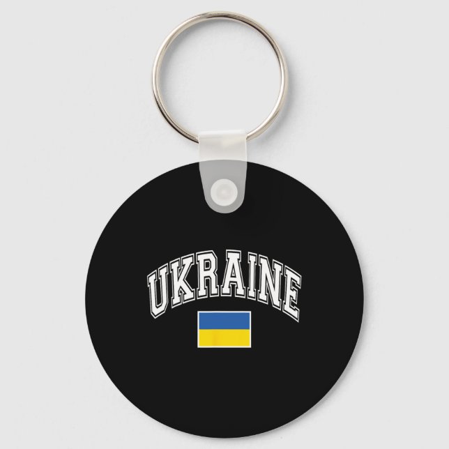 Ukraina Ukrainsk Flagga Grafik 2  Nyckelring (Framsida)