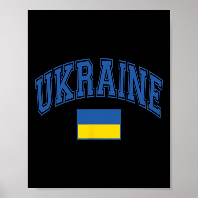 Ukraina Ukrainsk Flagga Grafik  Poster (Framsidan)