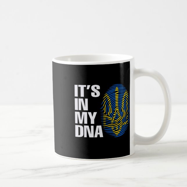 Ukraina Ukrainsk Flagga Vapen Ukrainska Dna  Kaffemugg (Höger)