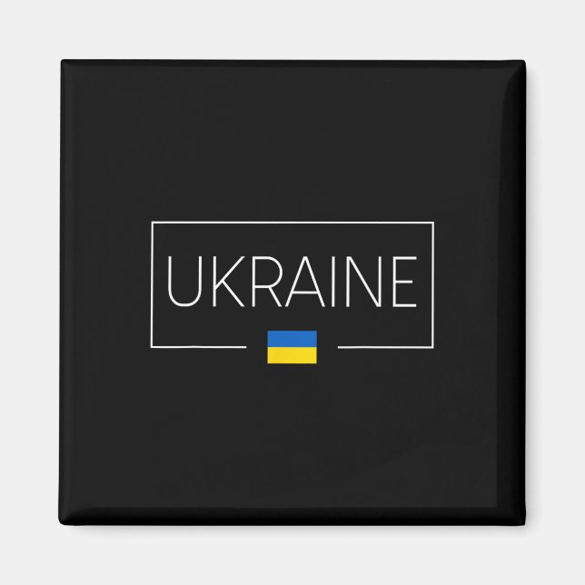 Ukraina Ukrainsk Flagga Zelensky Tryzub Militär Em Magnet (Framsidan)