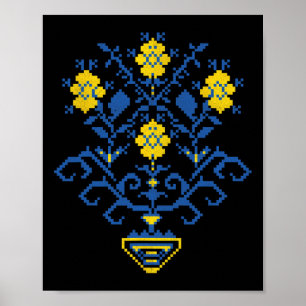 Ukraina Ukrainsk Kiev Trysub Flagga 11 Poster