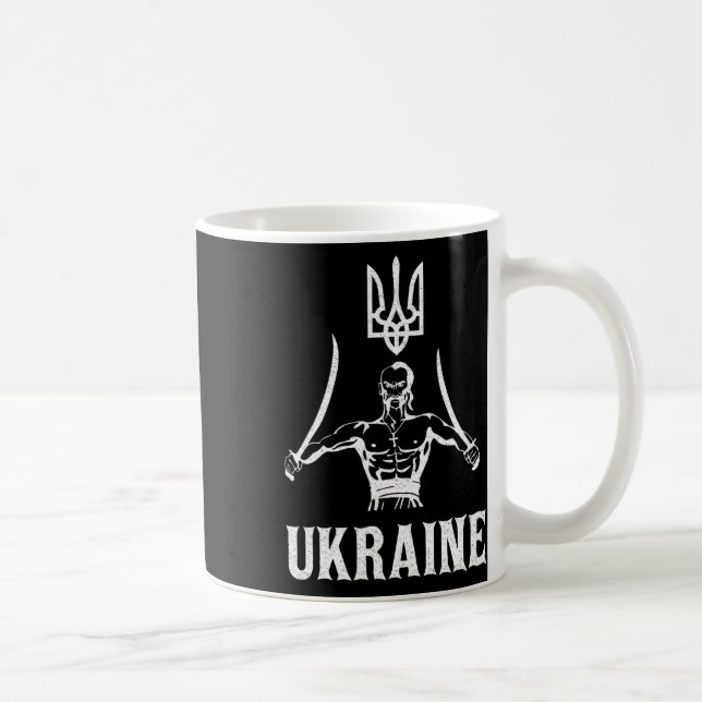 Ukraina Ukrainsk Kiev Trysub Flagga 8  Kaffemugg (Höger)