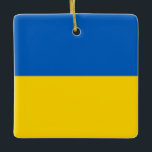 Ukraina (ukrainska Flagga) Julgransprydnad Keramik<br><div class="desc">Anpassade World Flagga Products ( i världen) - Lägg gärna till din egen text.</div>