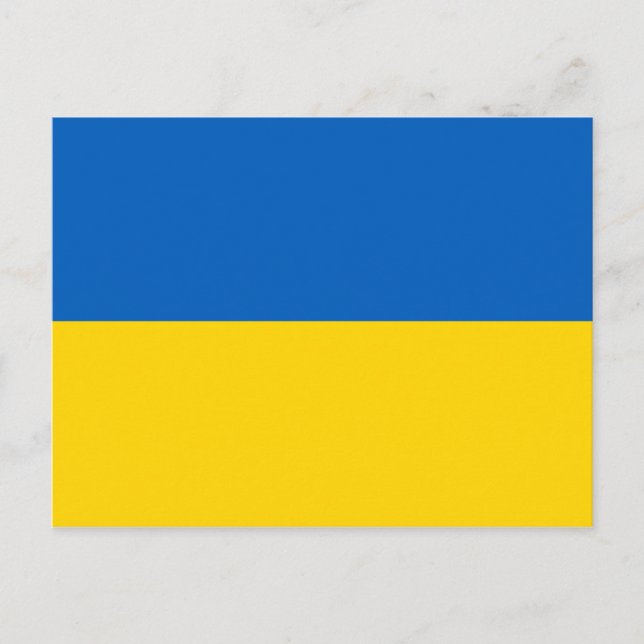 Ukraina (ukrainska) Flagga Postcard Vykort (Framsida)