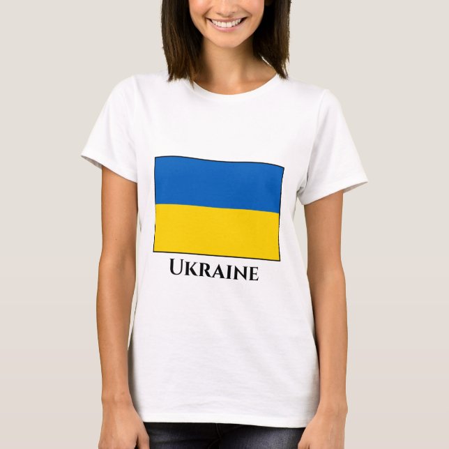 Ukraina (ukrainska Flagga) T Shirt (Framsida)