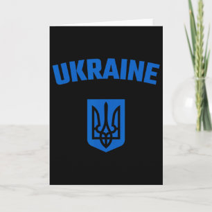 Ukraina. Ukrajina Trzub. Ukrainska Trident. Blå A Kort
