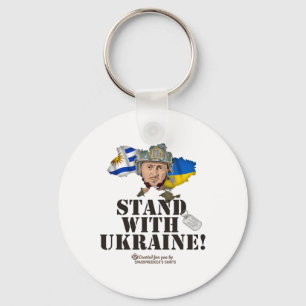 Ukraina Uruguay Flaggor Zelenskyy Stå Med Ukraina Nyckelring
