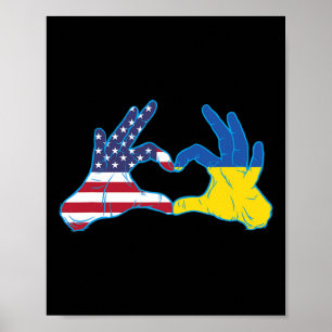 Ukraina Usa stolthet - Stolt ukrainsk amerikan Poster