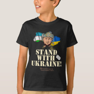 Ukraina Uzbekistan Volodymyr Zelenskyj Stå Med T Shirt