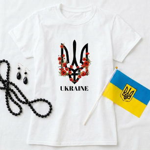 UKRAINA. Vapen. Treudd. Tryzub. T-Shirt