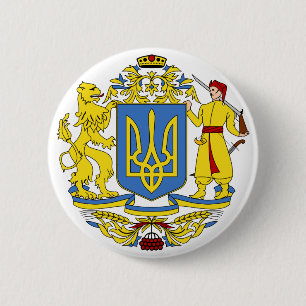 Ukraina vapensköld knapp