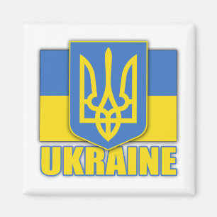 Ukraina vapensköld magnet
