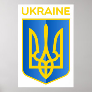 Ukraina vapensköld poster