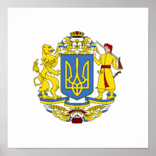 Ukraina vapensköld poster
