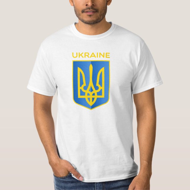 Ukraina vapensköld tee shirt (Framsida)
