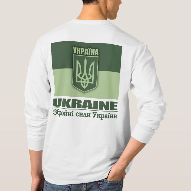 Ukraina (väpnade styrkor) t shirt (Baksida)