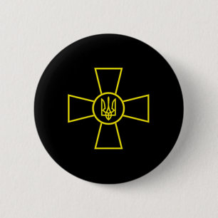 Ukraina väpnade styrkors emblem Ukrainska arméns f Knapp