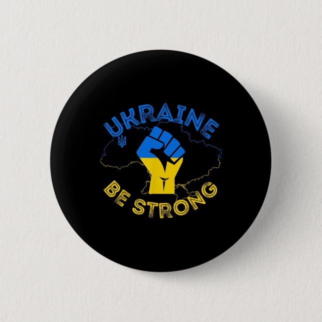 Ukraina Var Stark Stöd Ukraina Stå Med Ukrai Knapp (Framsida)