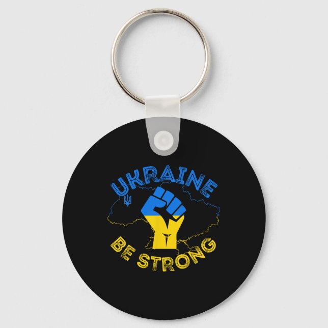 Ukraina Var Stark Stöd Ukraina Stå Med Ukrai Nyckelring (Framsida)