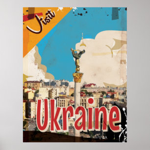 Ukraina Vintage resor Poster