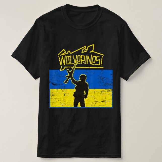 Ukraina Wolverines T Shirt (Design framsida)