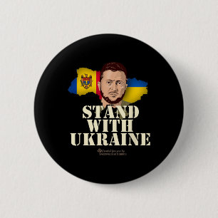 Ukraina Zelensky flaggor från Republiken Moldavien Knapp