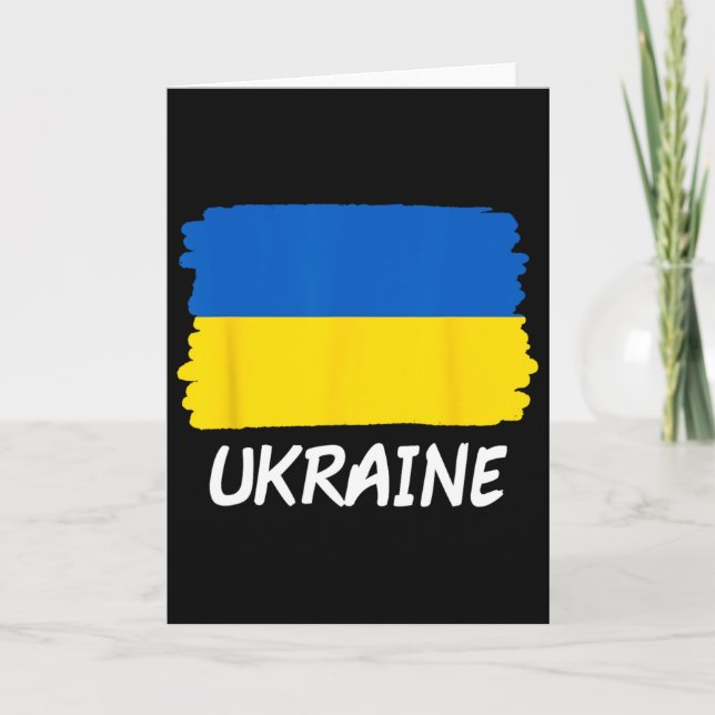 Ukrainaflagga Kort (Framsida)