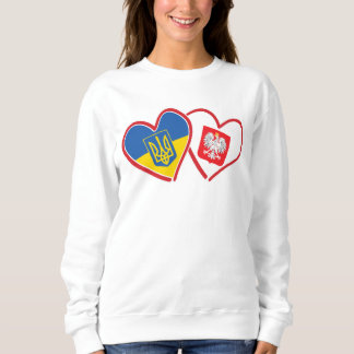 Ukrainaflagga och Polenflagga hjärtan T Shirt