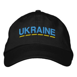 UKRAINAN Färg Blue och Gult på Black Broderad Keps