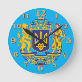 UKRAINAN VAPENSKÖLD RUND KLOCKA