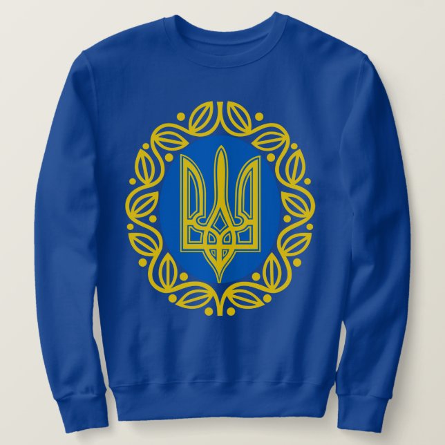 Ukrainanska Jacka av Arm Lång Ärmad Tröja (Design framsida)