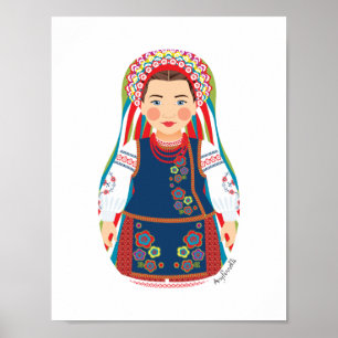 Ukrainanska Matryoshka Poster
