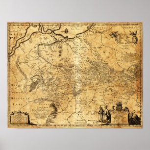 UkrainaPanoramisk kartaUkraina Poster