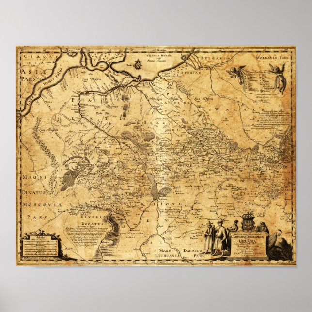 UkrainaPanoramisk kartaUkraina Poster (Framsidan)