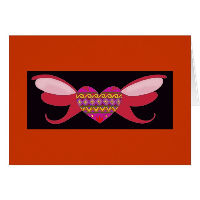 Ukrainare på hjärta OBS kort (Framsidan Horizontal)