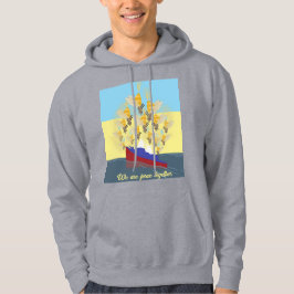 Ukrainas "blå gult", färgstark hoodie