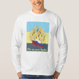 Ukrainas "blå gult", färgstark t shirt