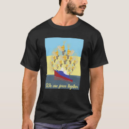 Ukrainas "blå gult", färgstark t shirt