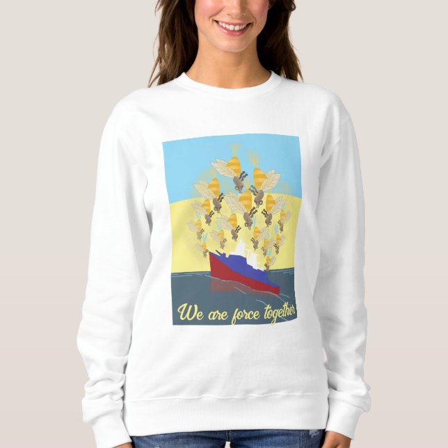 Ukrainas "blå gult", färgstark t shirt (Framsida)