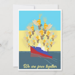 Ukrainas "blå gult" färgstarka inbjudan