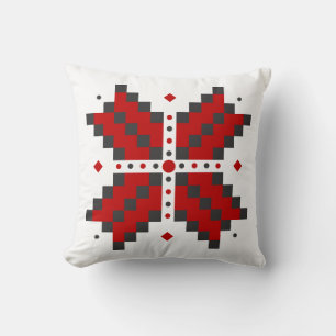 Ukrainas broderier, röda och svarta kudde