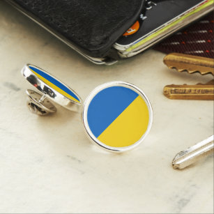 Ukrainas Flagga Blue Gult Ukrainas patriotiska Kavajnål