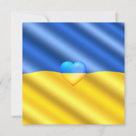 Ukrainas Flagga Cards Heart - Freedom Support Tack Kort