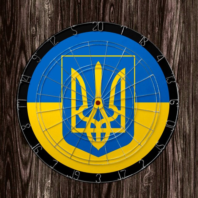 Ukrainas Flagga Dartboard och Ukraina/speltavla Darttavla (Skapare uppladdad)