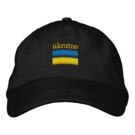 Ukrainas Flagga Embroired Baseball Cap Broderad Keps