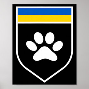 Ukrainas Flagga för ökad medvetenhet om sällskapsd Poster